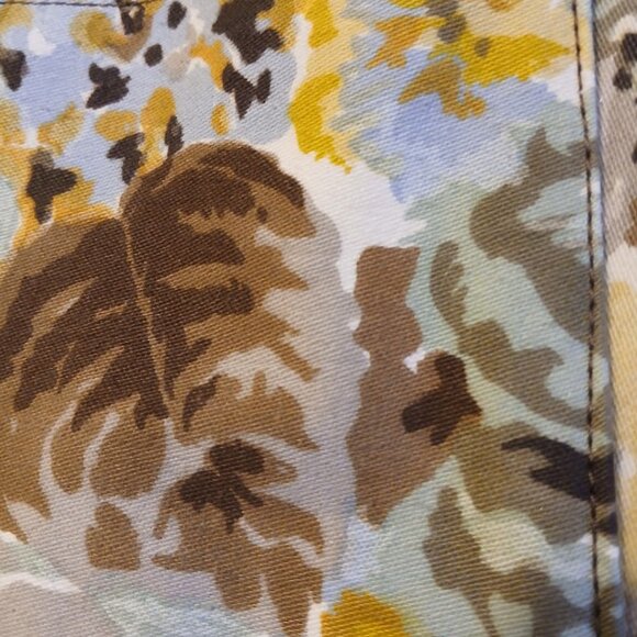 New Roses Floral Mini Tote Shopper Handbag Double handle Carryall Yellow Blue Br - Picture 10 of 11